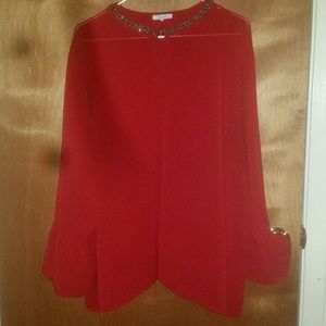 Flowy red blouse from Maurices worn 1 time